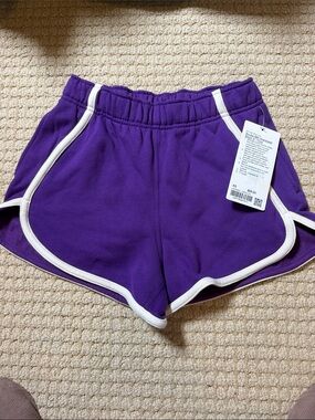 lululemon Scuba MR Oversized Short in Purple with White Trim